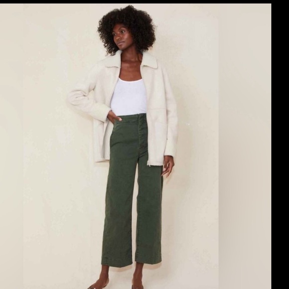 Mother Timber Cuffed Faux Suede/Sherpa Jacket in color:Somewhere Out There Sz L - Picture 6 of 14